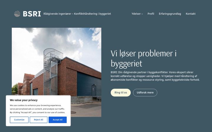 Screenshot of bsri.dk