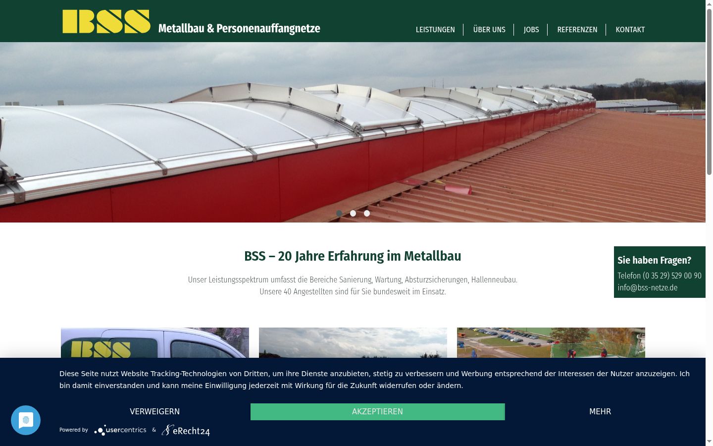 Screenshot des Einwilligungsbanners vor jeglicher Interaktion