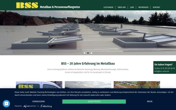 Screenshot of bss-netze.de
