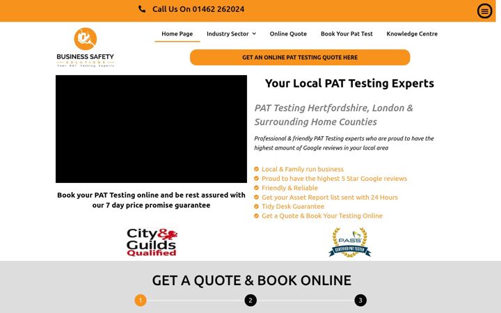 Screenshot of bss-pat-testing.co.uk