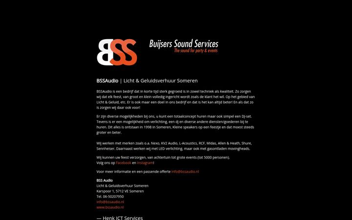 Screenshot of bssaudio.nl