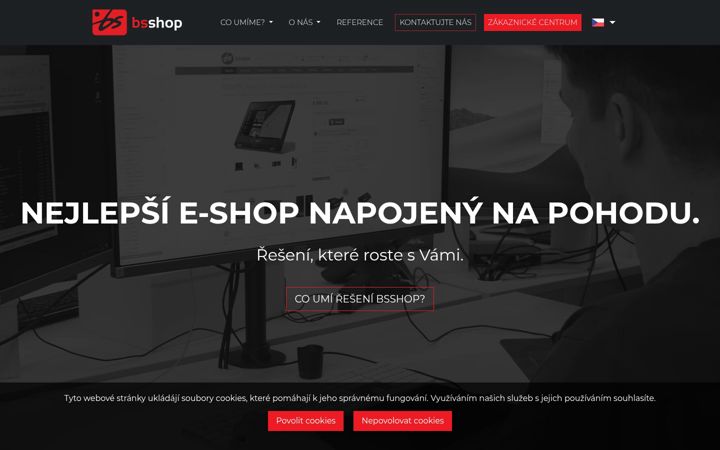 Snímek obrazovky bsshop.cz