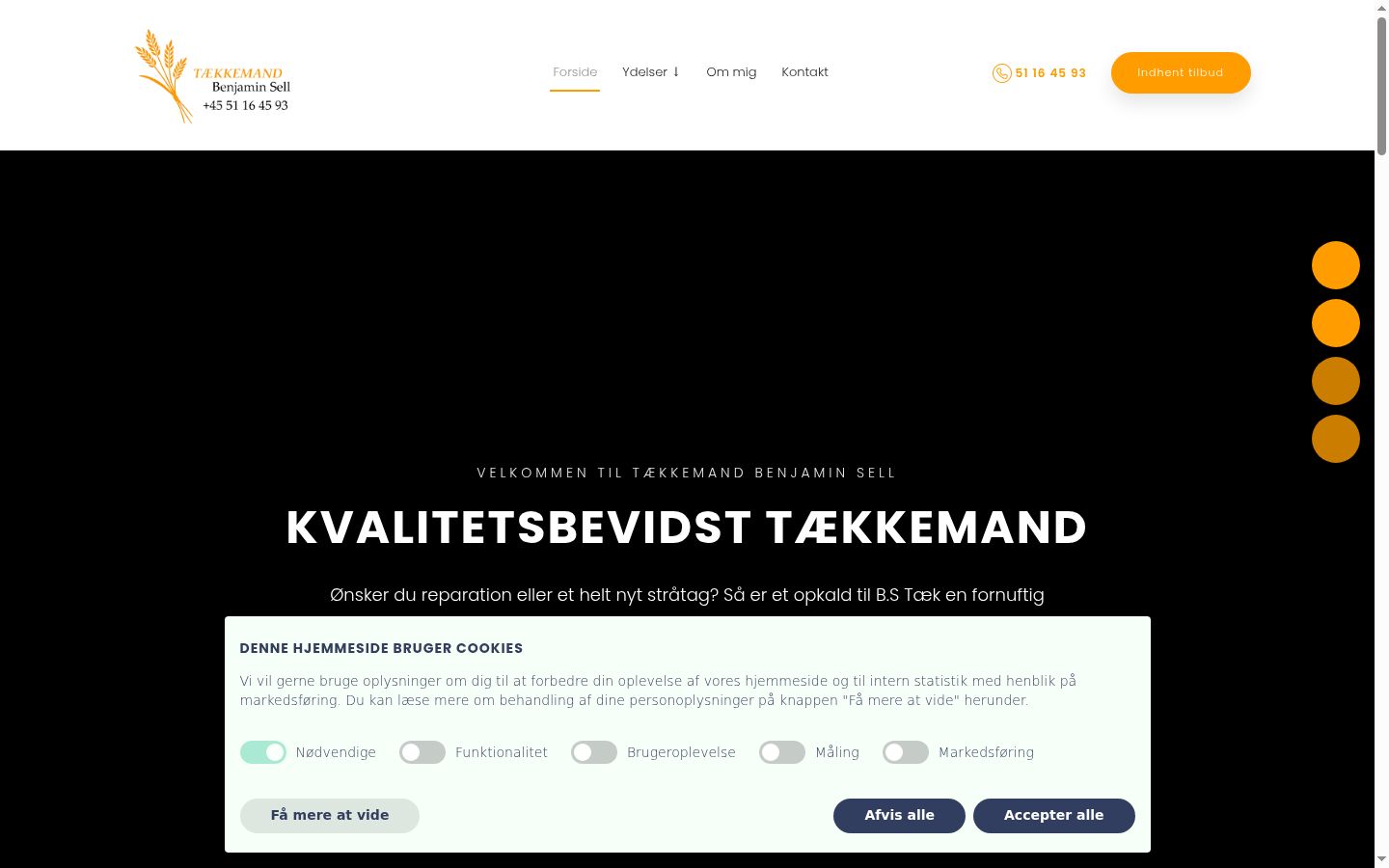 Screenshot van de toestemmingsbanner zoals getoond vóór enige interactie