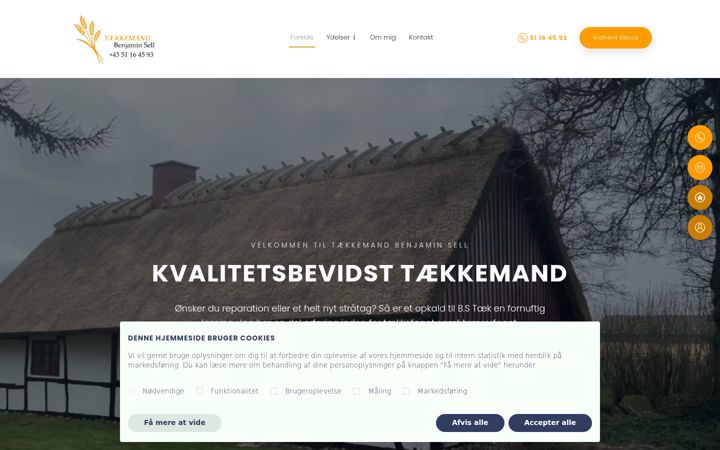 Screenshot of bstaek.dk
