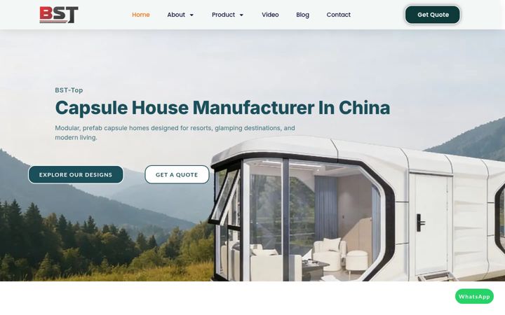 Screenshot of bstprefabhome.com