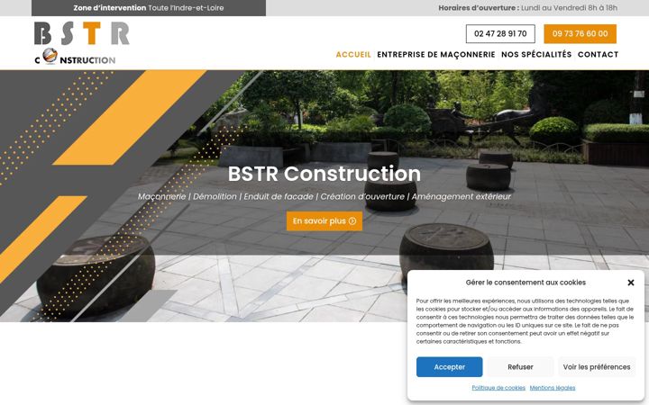 Screenshot stránky bstrconstruction.fr