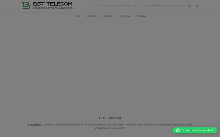 Screenshot of bsttelecom.com.br