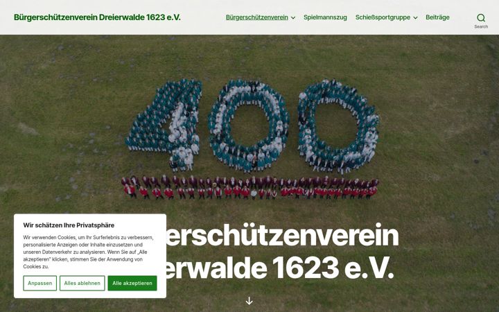 Skärmbild av bsv-dreierwalde.de