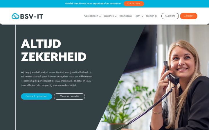 Kuvakaappaus sivustosta bsv-it.nl