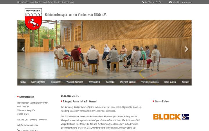 Screenshot of bsv-verden.de