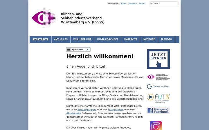 Screenshot of bsv-wuerttemberg.de