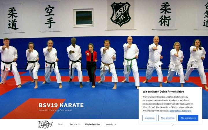 Screenshot of bsv19-karate.de