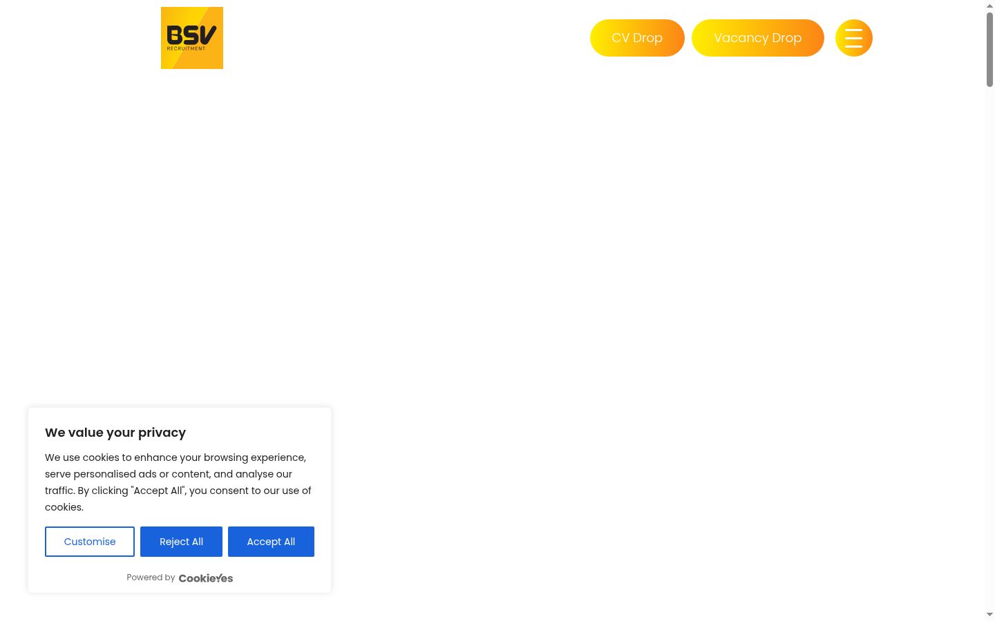 Screenshot of the consent banner shown before any interaction