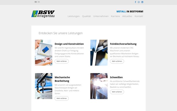 Screenshot of bsw-anlagenbau.de