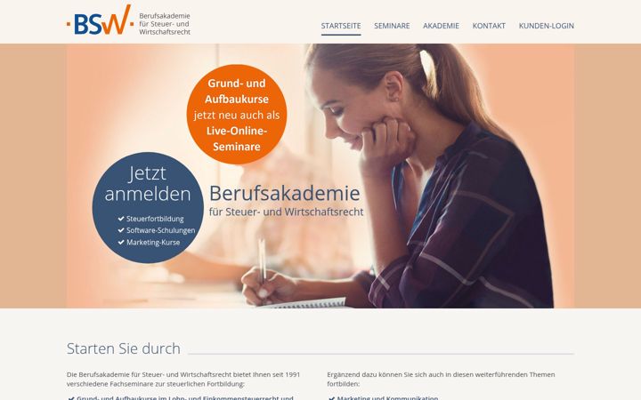 Screenshot of bsw-steuer-wirtschaft.de