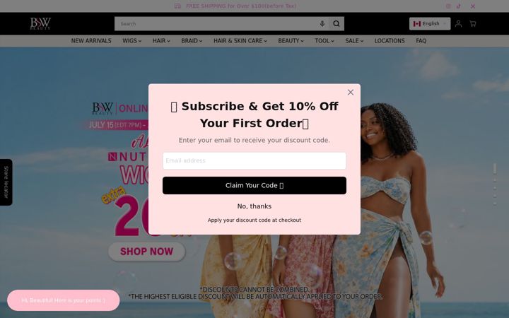 Screenshot of bswbeautyca.com