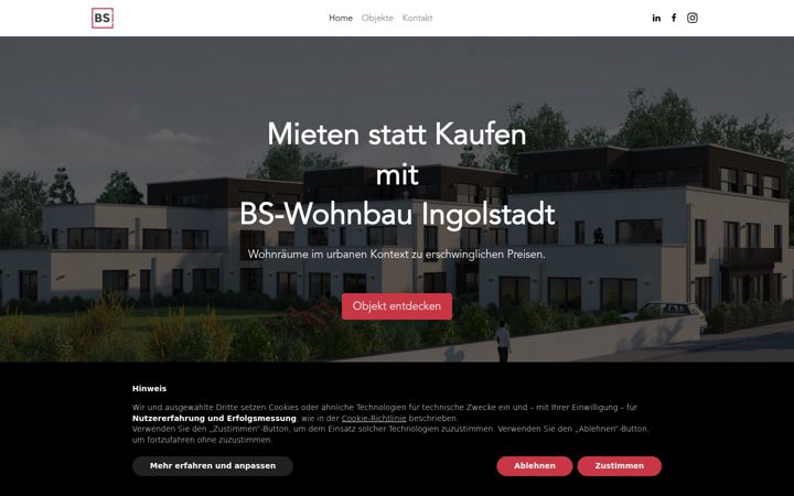 Screenshot of bswohnbau-in.de
