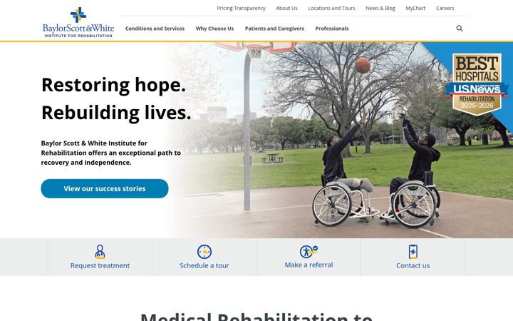 Screenshot of bswrehab.com