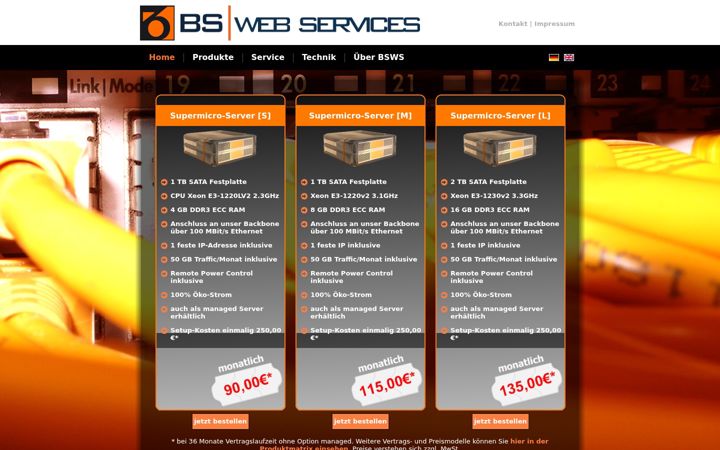 Screenshot of bsws.de