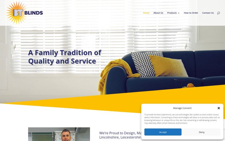 Screenshot of bt-blinds.co.uk