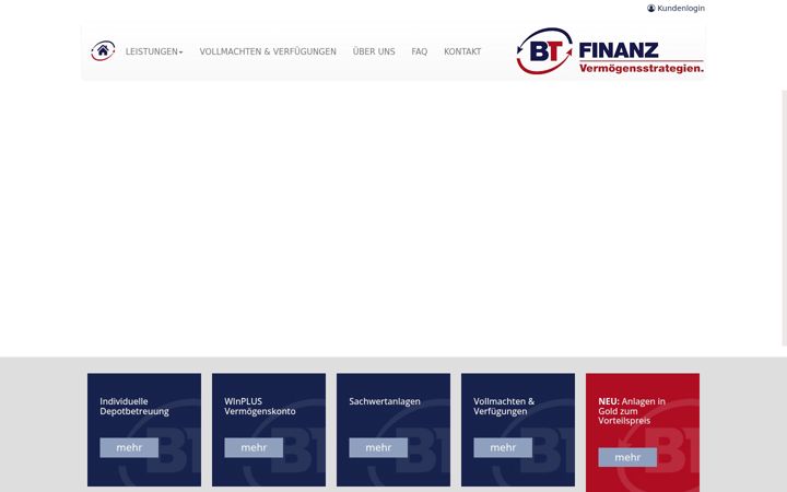 Capture d'écran de bt-finanz.de