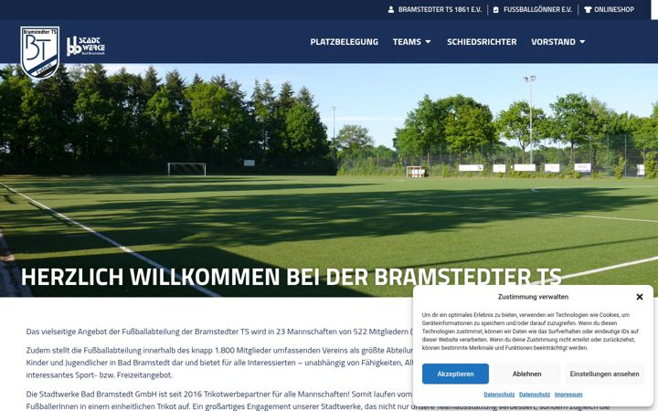 Capture d'écran de bt-fussball.de