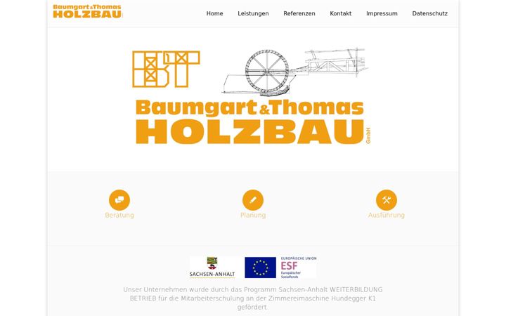 Screenshot of bt-holzbau.de