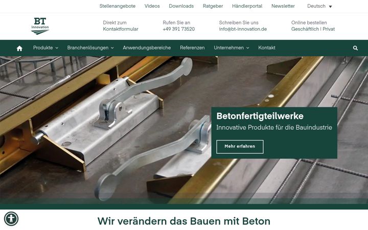 Screenshot of bt-innovation.de
