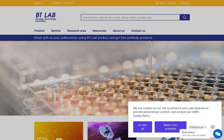 Screenshot of bt-laboratory.com