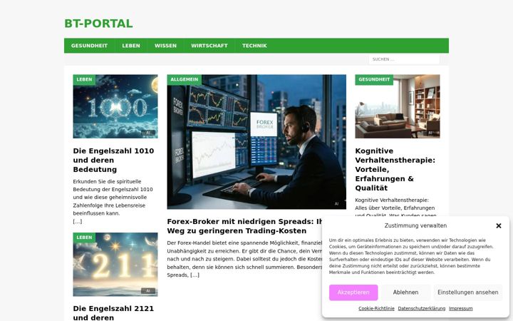 Capture d'écran de bt-portal.de