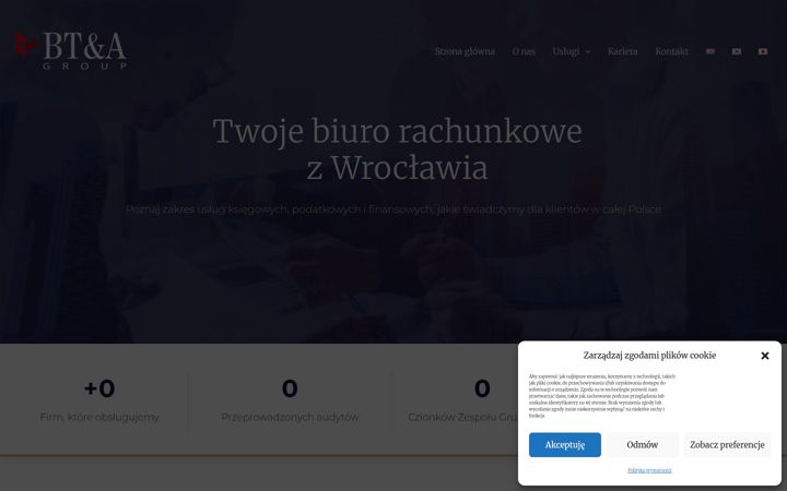 Skjámynd af btagroup.eu