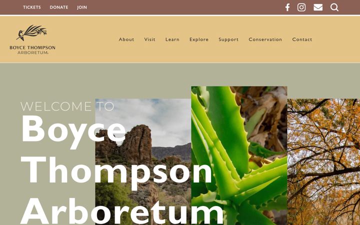 Screenshot of btarboretum.org