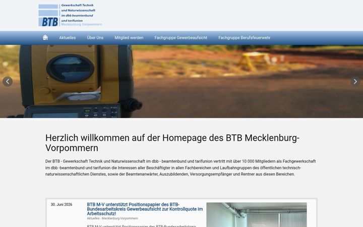 Screenshot of btb-mv.de