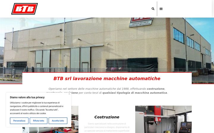 Screenshot of btbmacchineautomatiche.it