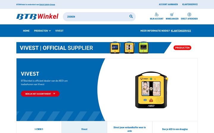 Screenshot of btbwinkel.nl