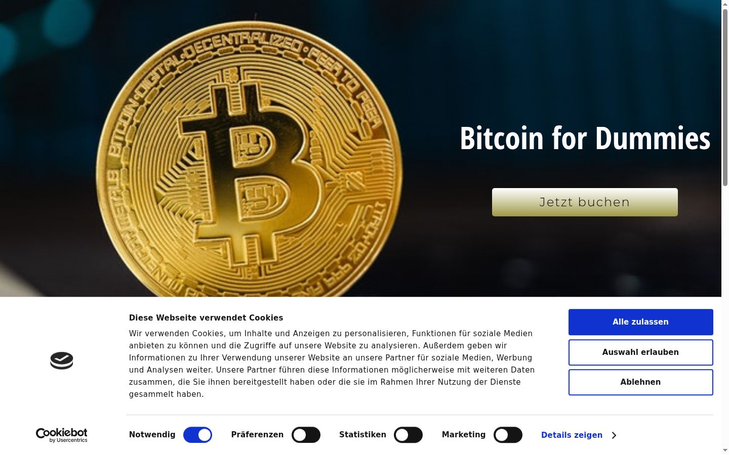 Captura de ecrã do banner de consentimento apresentado antes de qualquer interação