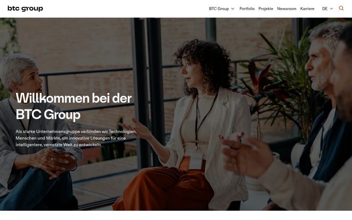 Screenshot of btc-group.com
