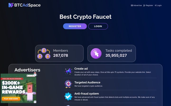 Screenshot of btcadspace.com