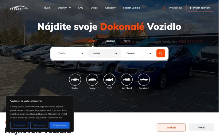 Snímek obrazovky btcars.sk
