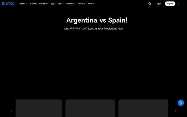 Captura de ecrã de btcc.com