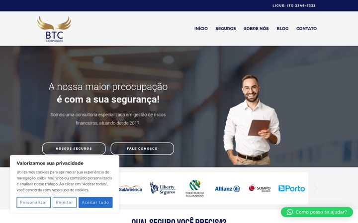 Screenshot of btccorporate.com.br