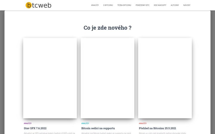 Screenshot of btcweb.cz