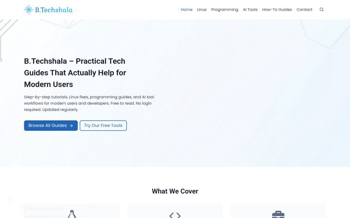 Screenshot of btechshala.com