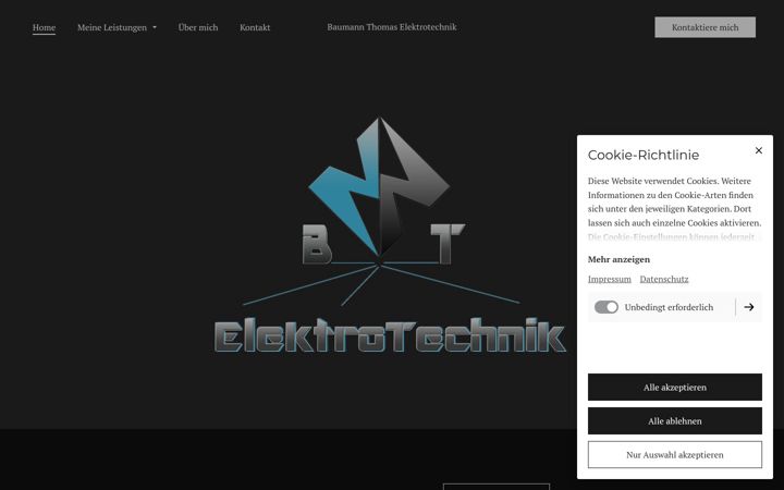Screenshot of btelektrotechnik.de