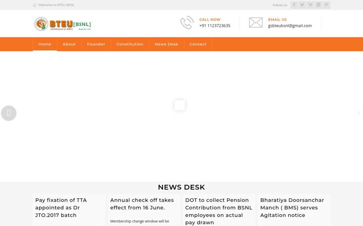 Screenshot of bteubsnl.org