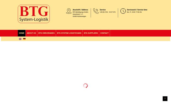 Screenshot of btg-systemlogistik.de
