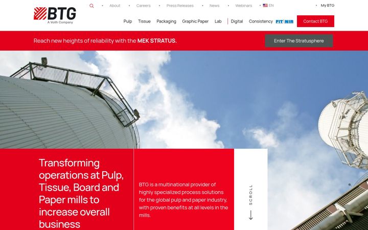 Screenshot of btg.com