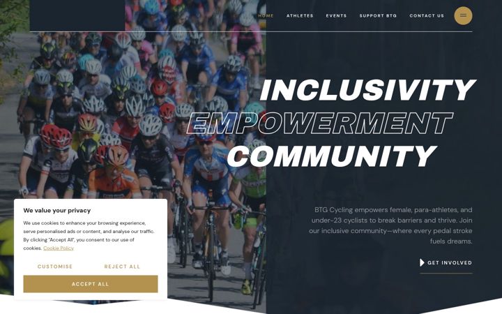 Screenshot of btgcycling.org