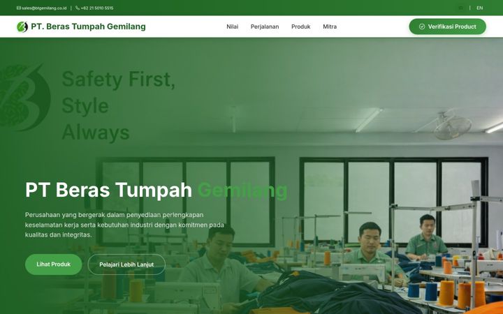 Screenshot of btgemilang.co.id