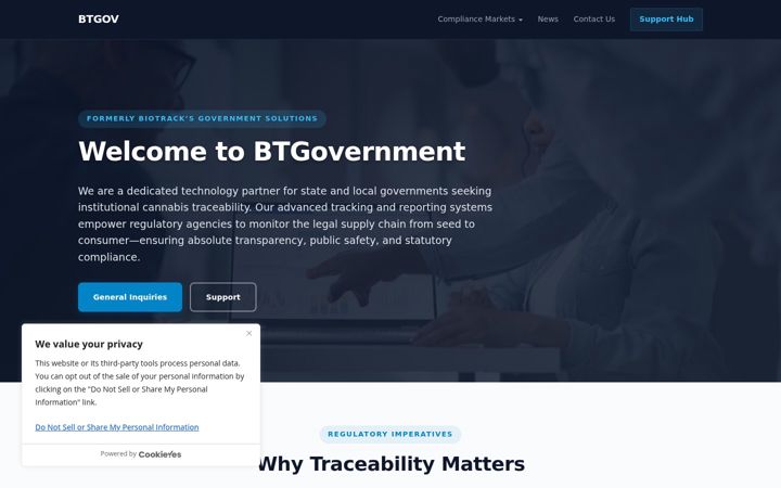 Screenshot of btgov.com